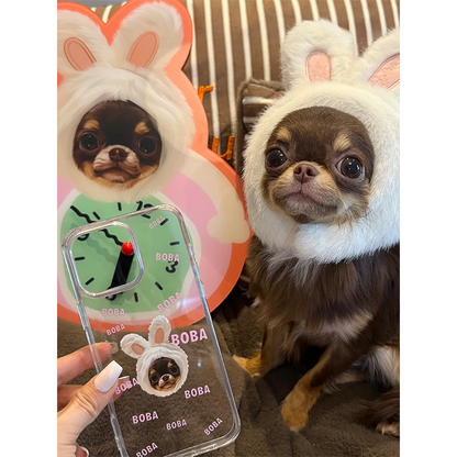 Custom iPhone Clear Case with Pet Portrait