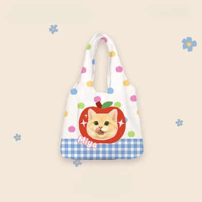 Personalisierte Canva-Tasche mit Haustierporträt
